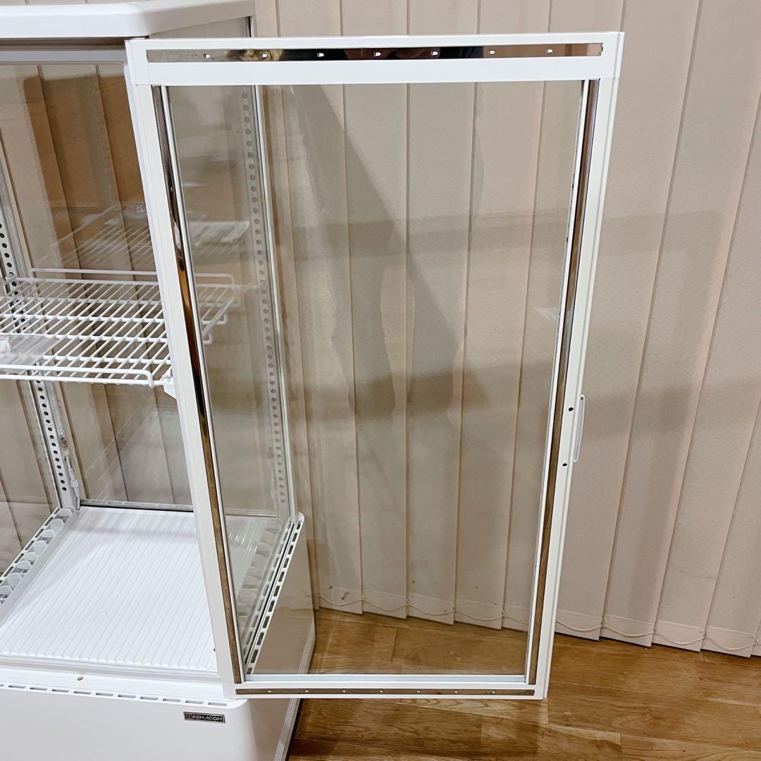 レマコム 4面ガラス 冷蔵ショーケース 105L R4G-105SLW LED