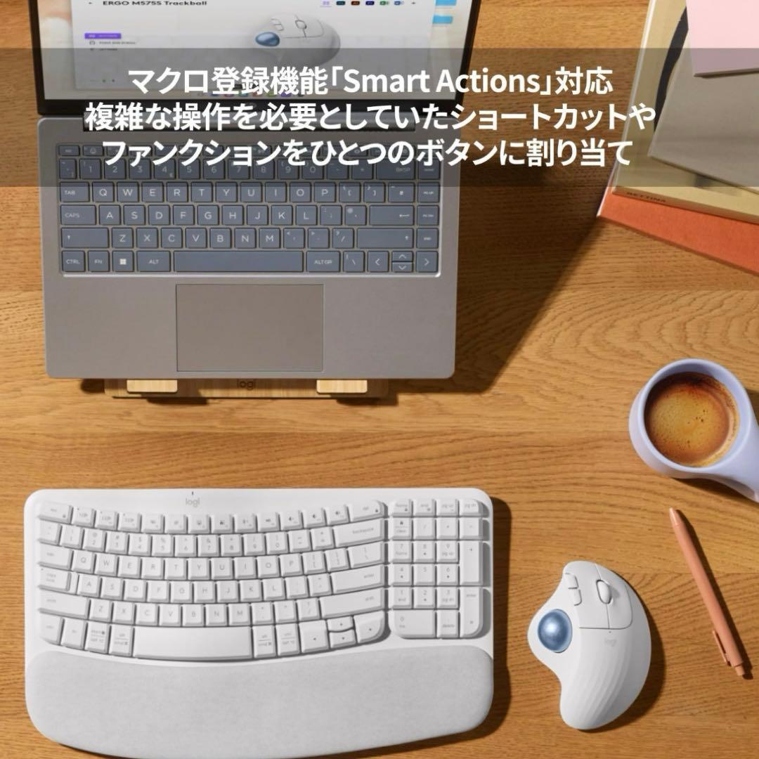 ERGO M575 ワイヤレストラックボール logicool ホワイト白