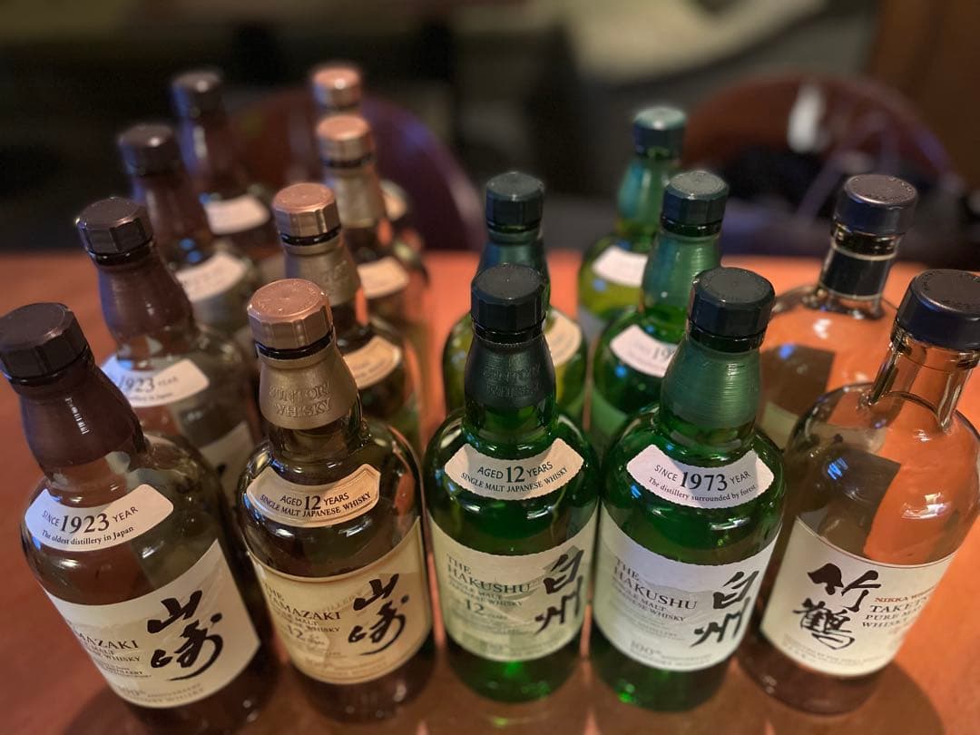 空瓶　響&山崎12年&白酒&竹鶴　100周年ラベル　竹鶴　白州計34本