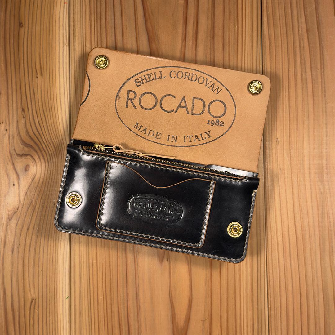 ROCADO – シェルコードバン使用｜ロングトラッカーウォレット・Cブラック