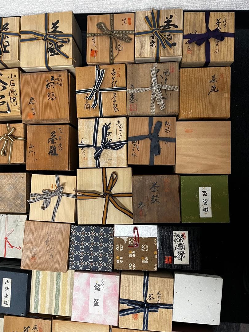 茶碗 抹茶碗 まとめて 56点 共箱 茶道具 陶器 京焼 金彩 色絵 ガラス