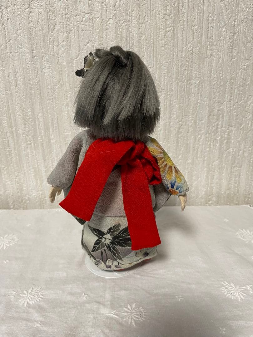 創作人形⑤（ちりめん使用） アンティーク着物 日本人形 ハンドメイド 女の子