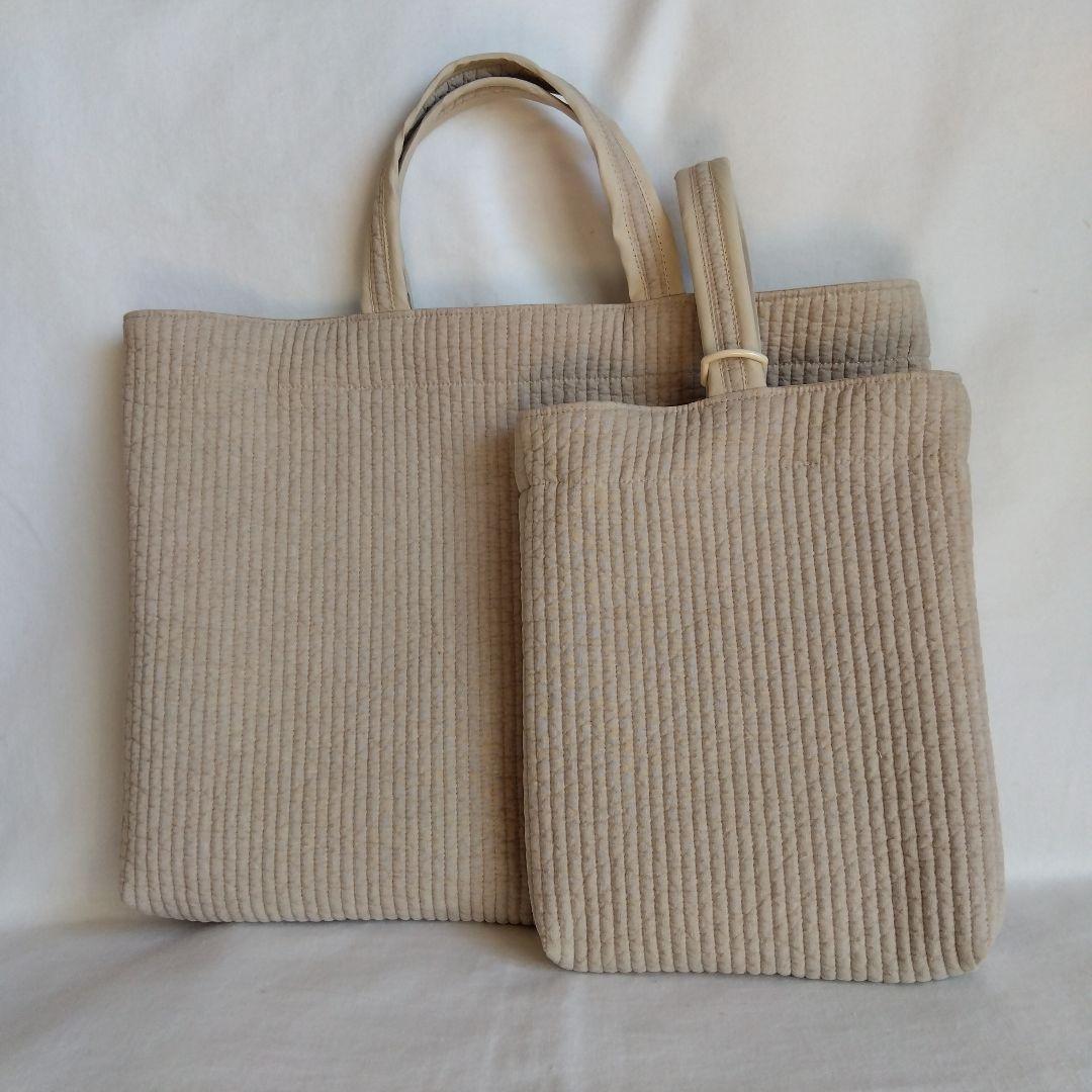 ☆レッスンバッグ 上履き入れ 2点セット☆ ダークグレー♡ ヌビバッグ 入学