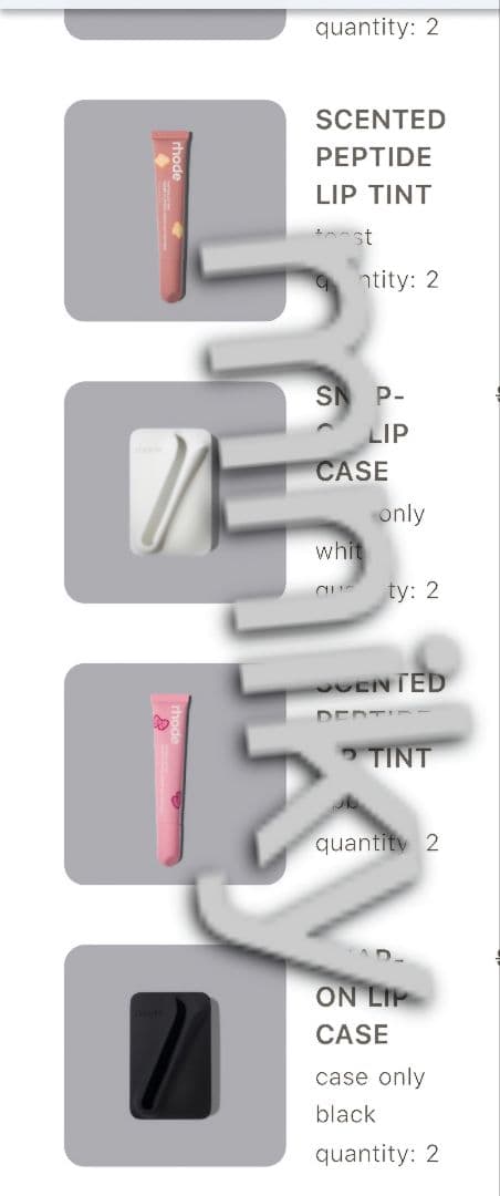 rhode snap-on lip case ＆peptide lip tint