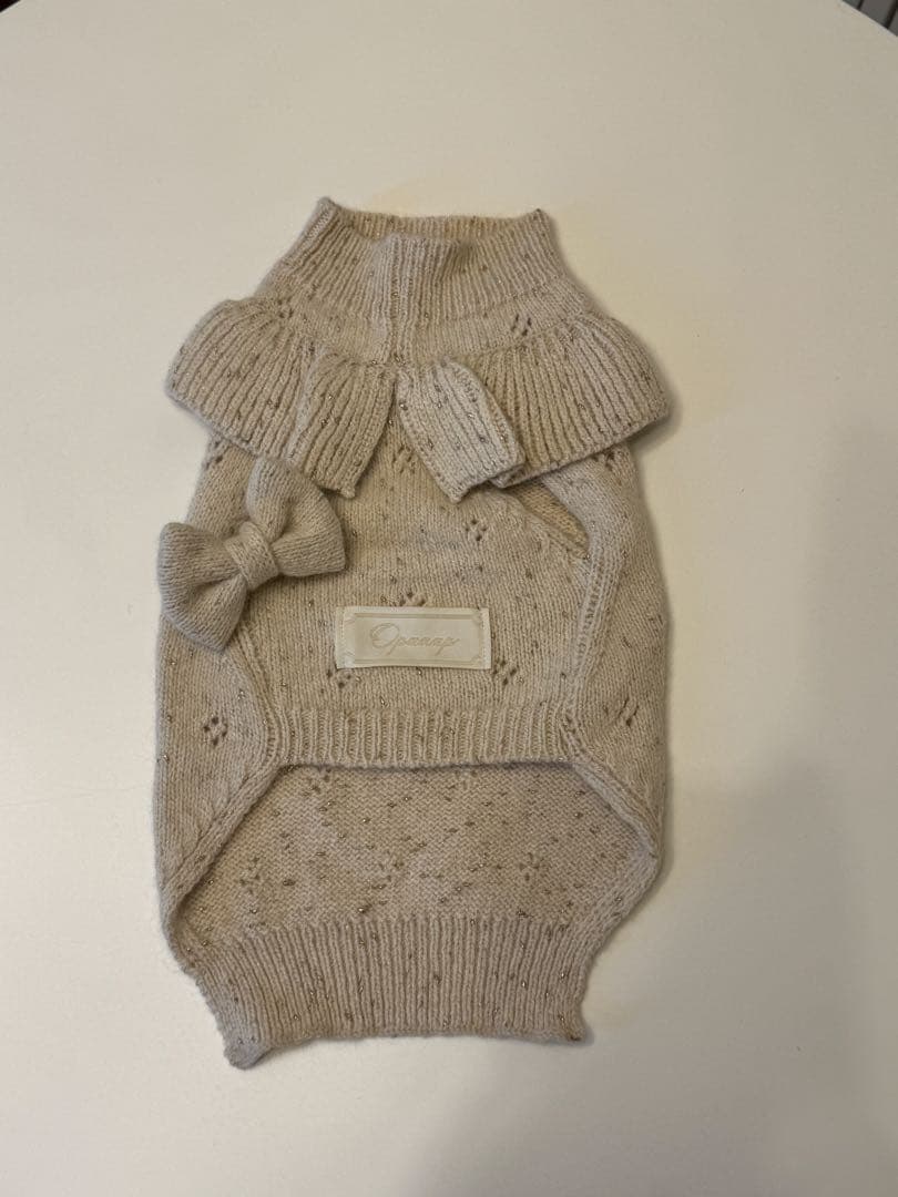 美品 OPAAAP GLITTER FRILL KNIT リボンつき♡