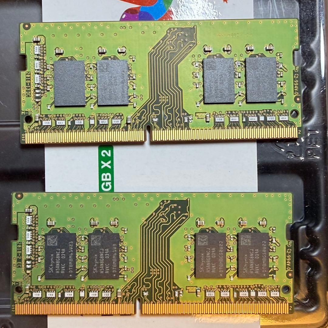 SKhynix DDR4 2666 8GB ×2枚　計16GB