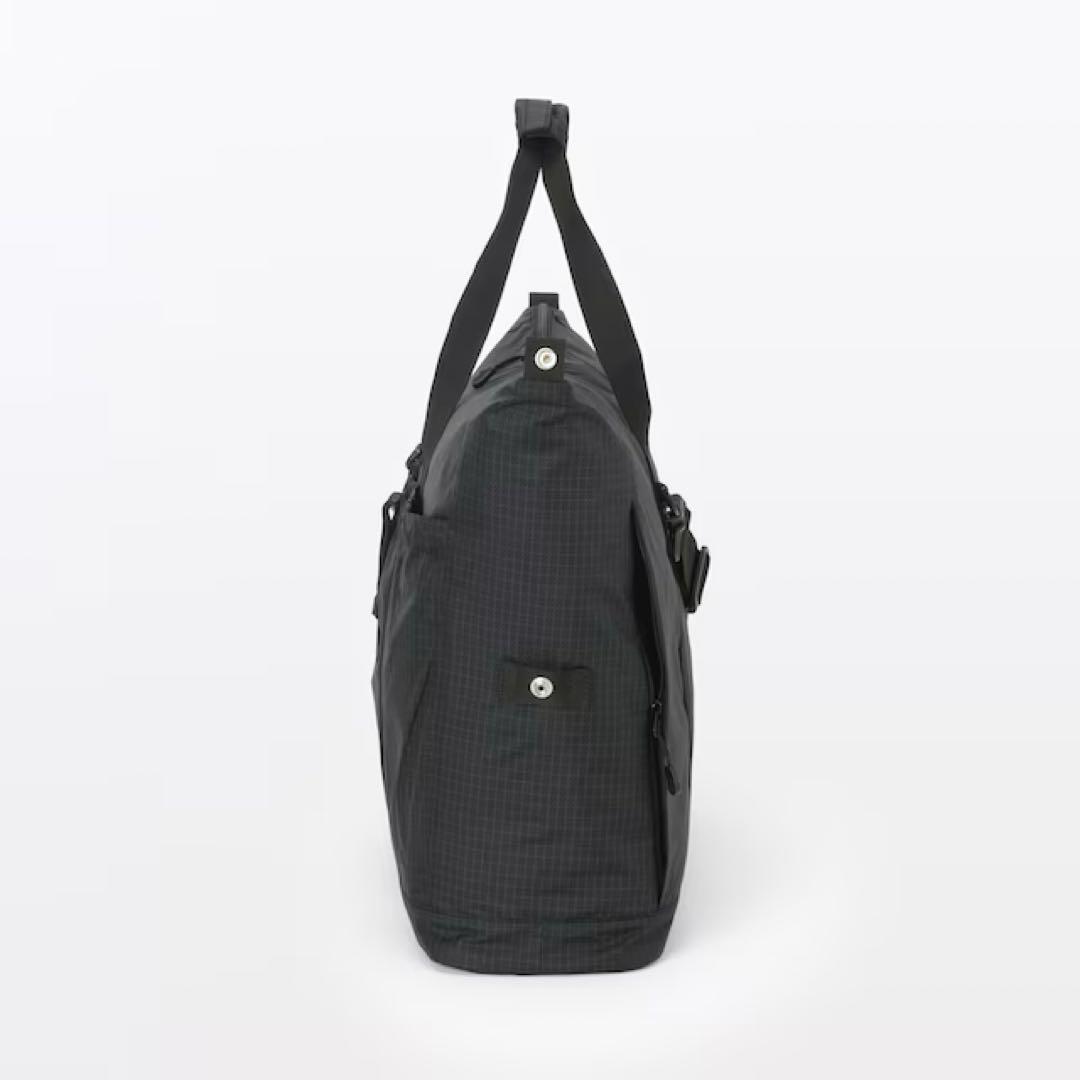 無印良品　撥水　リップストップ　ボストンバッグ　37L ブラック　新品　大容量