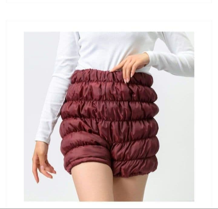 ルーヴルドーかぼちゃパンツ　暖房要らず　ボルドー★