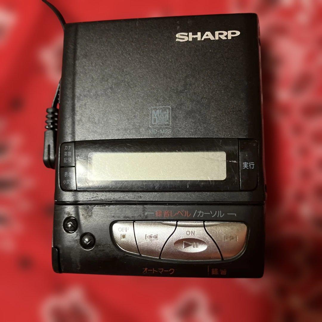 SHARP MD-M25 ポータブルMDプレーヤー　※全画像確認必須