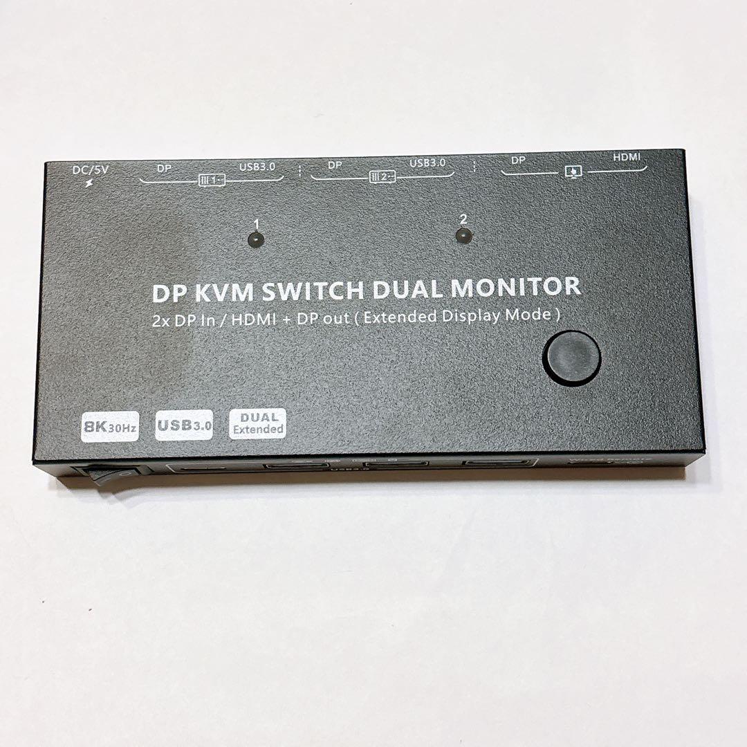 AIMOS デュアルモニター USB3.0 KVM 切替器 2入力2出力