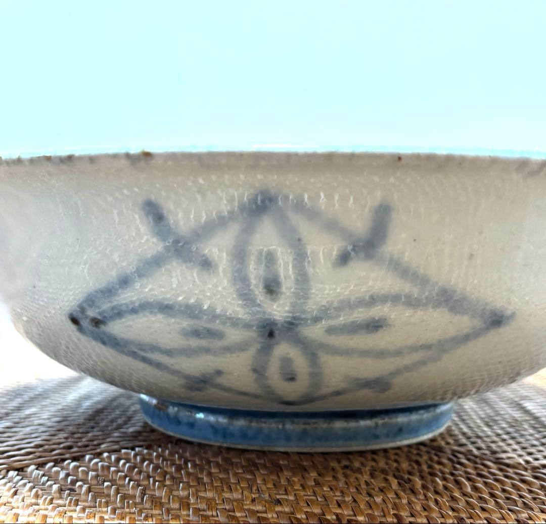 廣内俊之作　呉須　陶器大鉢