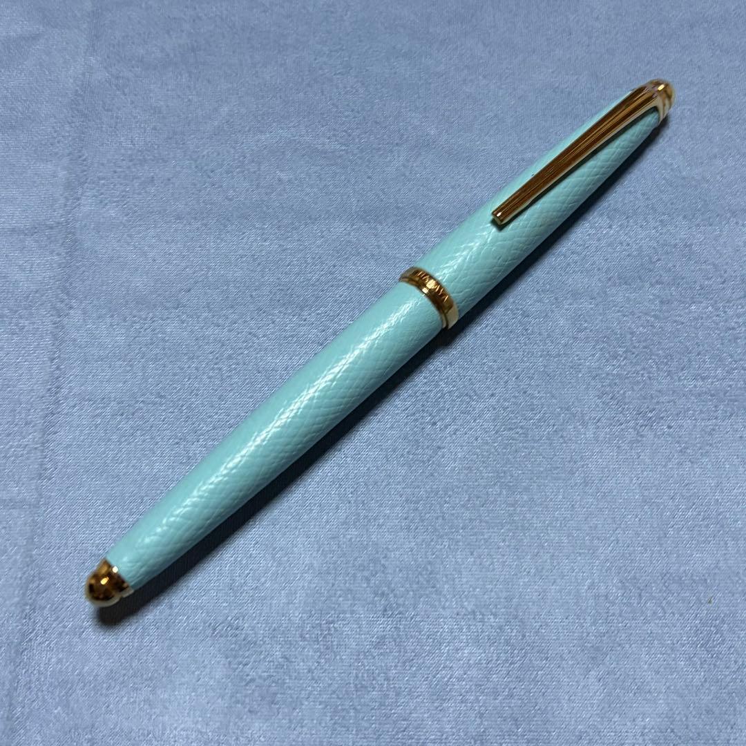 中屋万年筆　万年筆　皮巻きモデル　ブルー