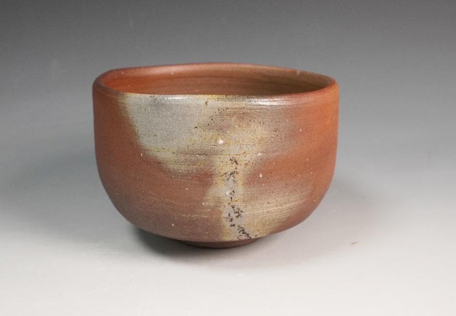 本山和泉 備前焼 2000年 心 茶碗 共箱 茶道具