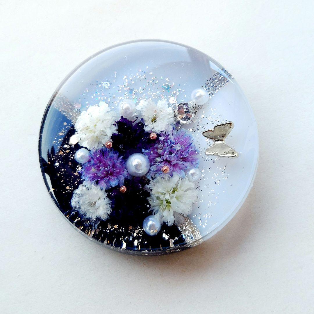 【1476】レジン　ヘアゴム　ポニーフック　ブロ―チ　ハンドメイド