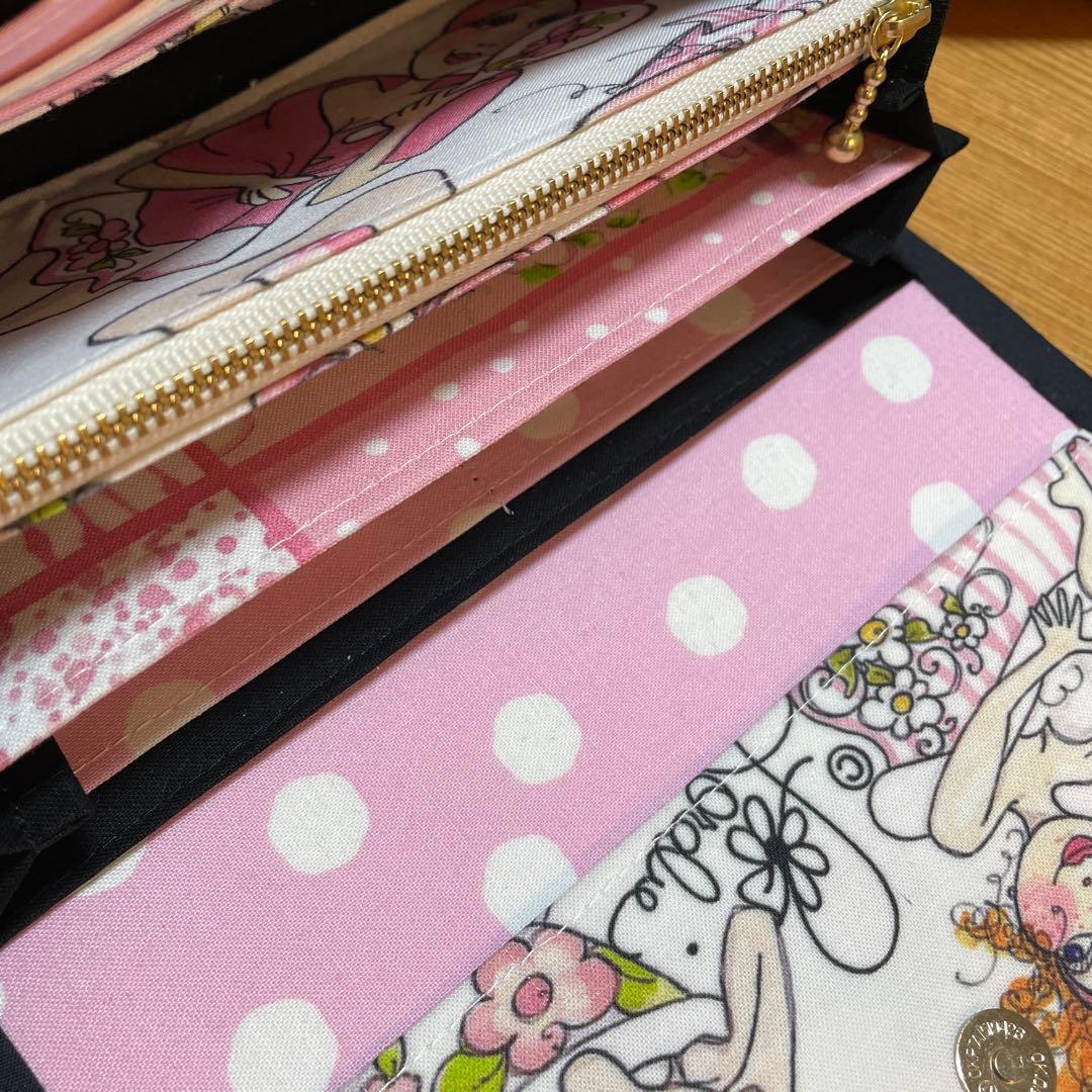 長財布　やりくり財布　ハンドメイド　トートバッグ　巾着袋　ハンドメイド　セット