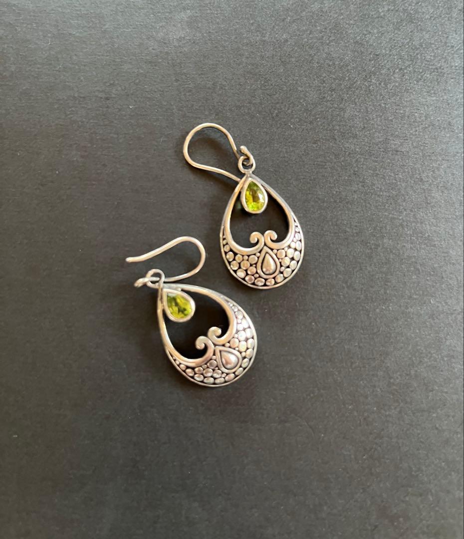 シルバー925 ペリドット　ピアス