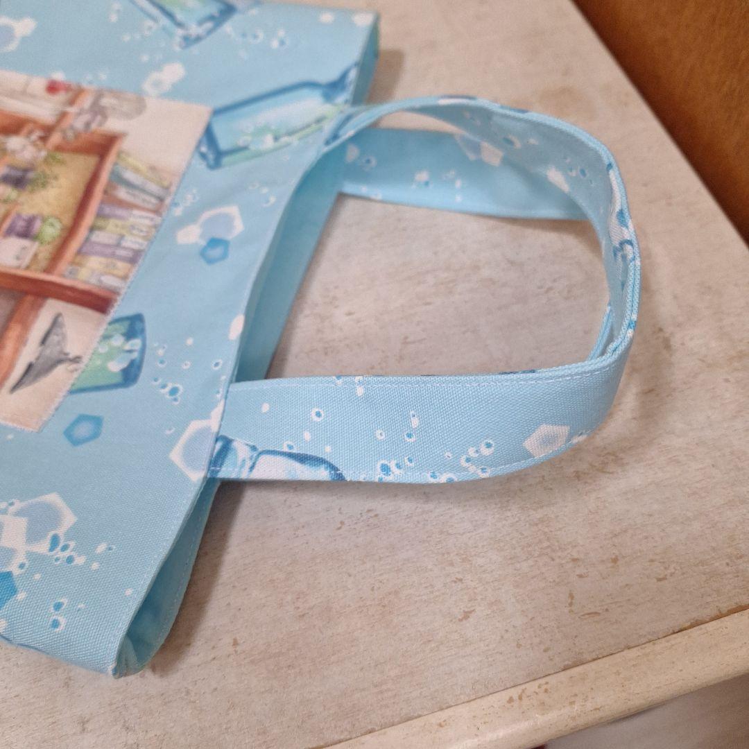 激レアねこちゃんパネル生地　ハンドメイド　布バスケット　まちなしバッグ