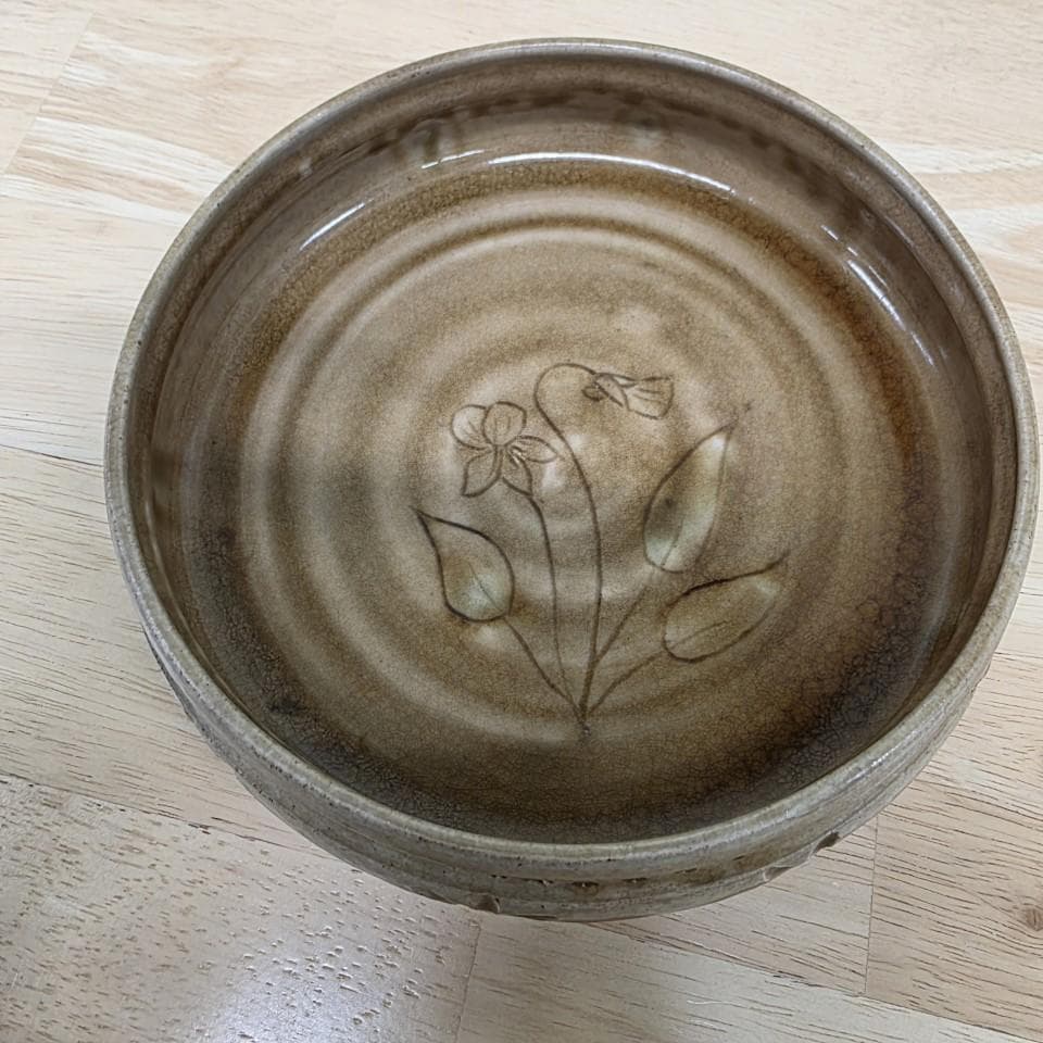レトロ 陶器製 ボウル 菓子器 菓子皿 3点セット
