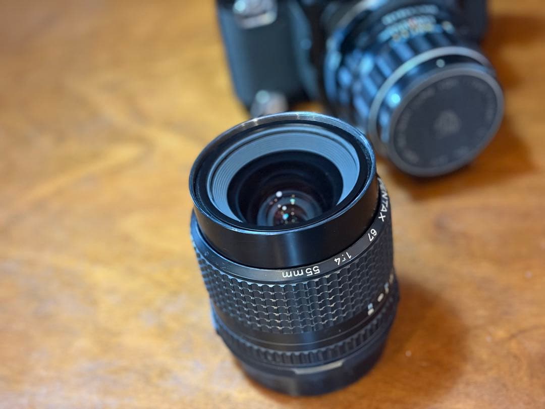 Pentax6×7 105mmf2.4 55mmf4 バケペン　完全動作品