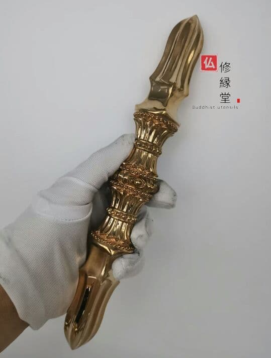 密教法具 四大明王セット 法器 金剛鈴·五鈷杵·三鈷杵·独鈷杵·金剛盤 真鍮製