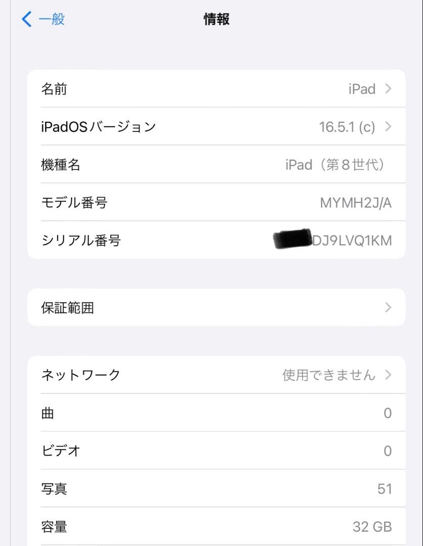 iPad 第8世代　32GB Wi-Fi + Cellularモデル　美品