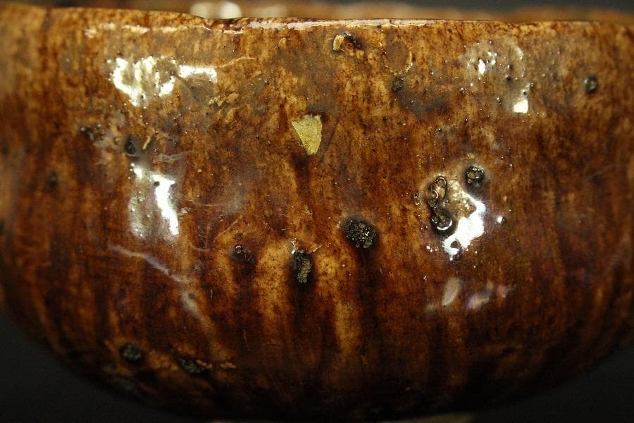 幻の窯 血の池焼 楽茶碗 在印 初代 小嶋柴山作 別府 血の池地獄(A256)