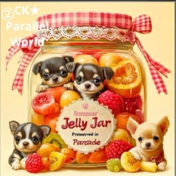 ハンドメイド　オーダー受付ページ　♡Jelly Jar 瓶詰め　チワワ　パネル♡