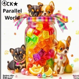 ハンドメイド　オーダー受付ページ　♡Jelly Jar 瓶詰め　チワワ　パネル♡
