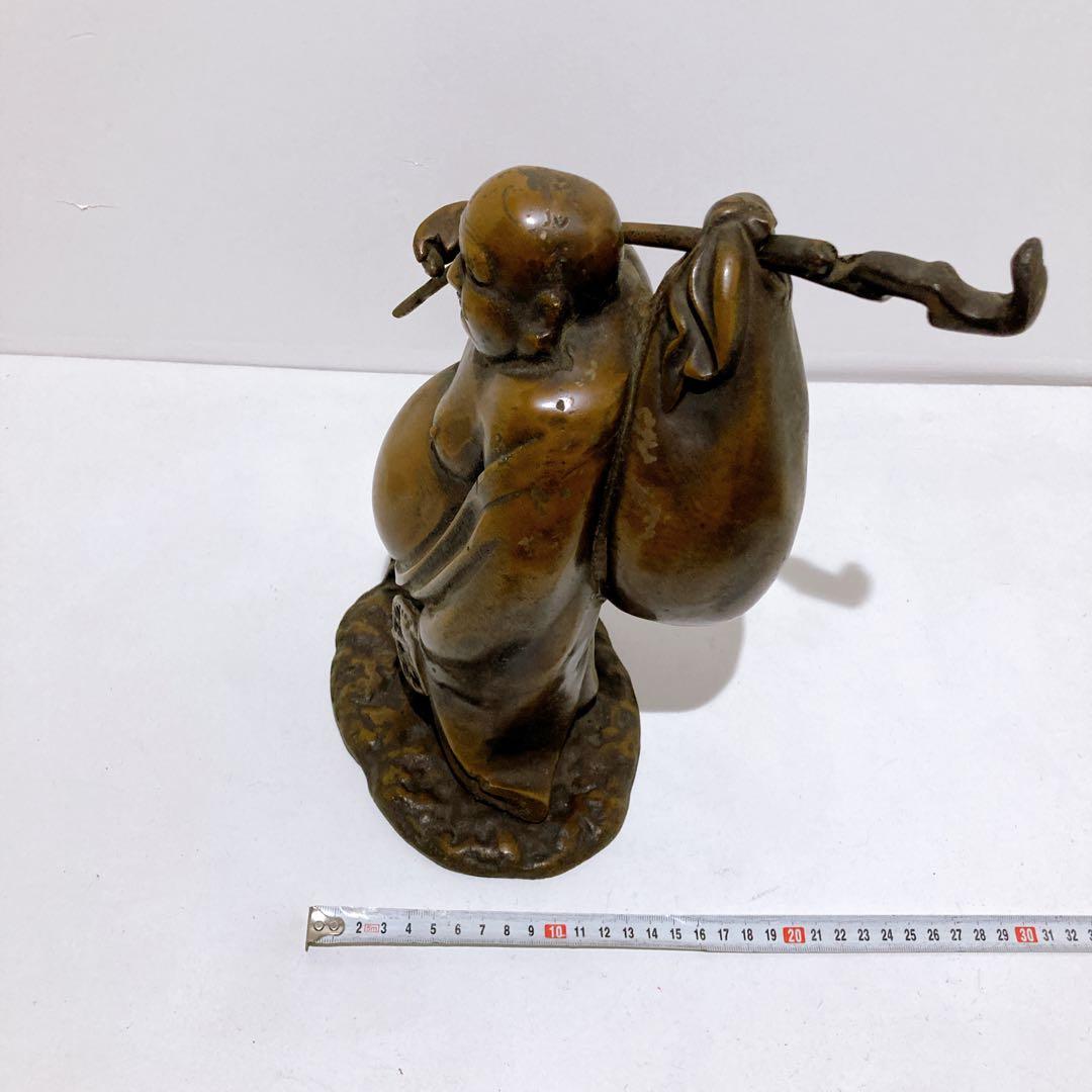 ☆【布袋様 置物】七福神 銅像 縁起物 置物 骨董品