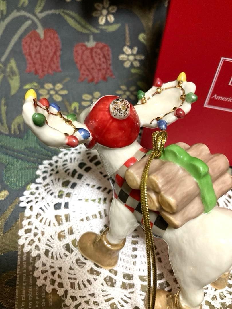 米国 【LENOX レノックス クリスマストナカイ オーナメント 2016】