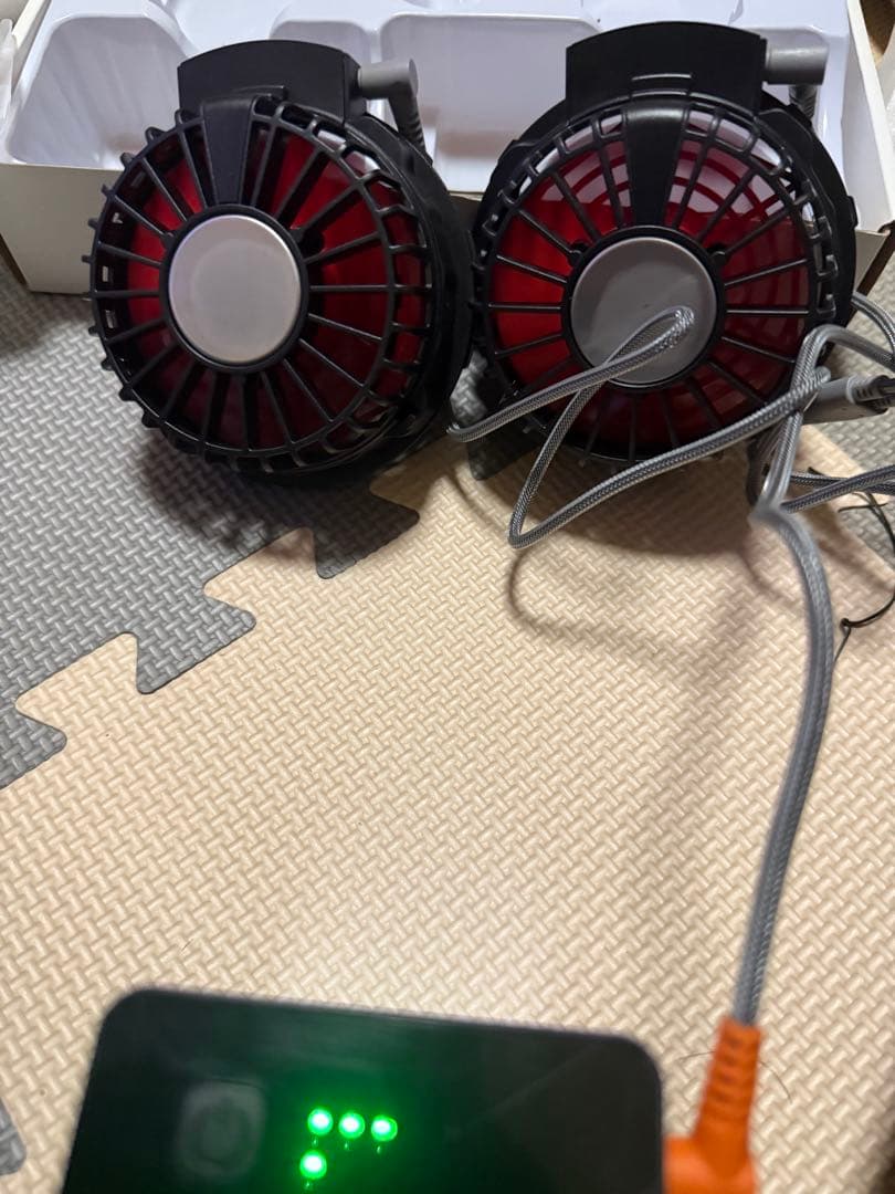 空調服用30vバッテリーと冷却プレート付ファンセット