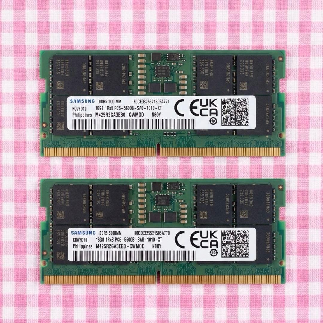 Samsung DDR5 32GB (16GBx2) 5600 ノート用 美品