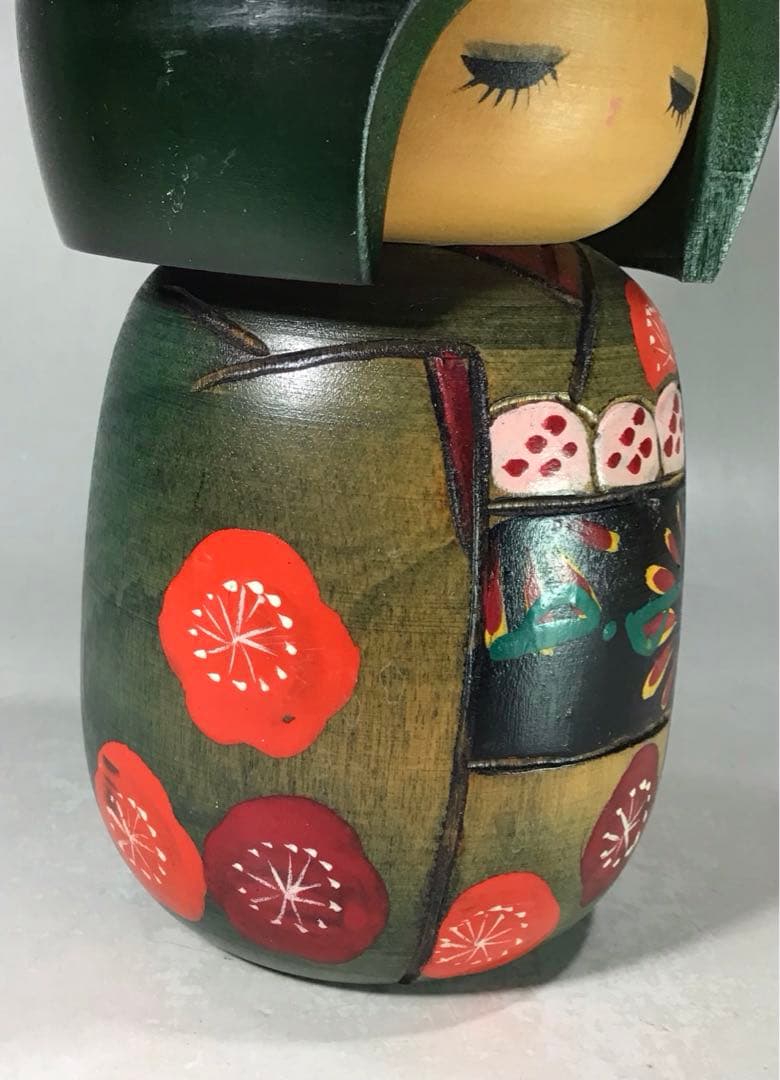 お取り置き 3体 創作こけし 少女 着物 花模様 人形 郷土玩具 作家 こけし