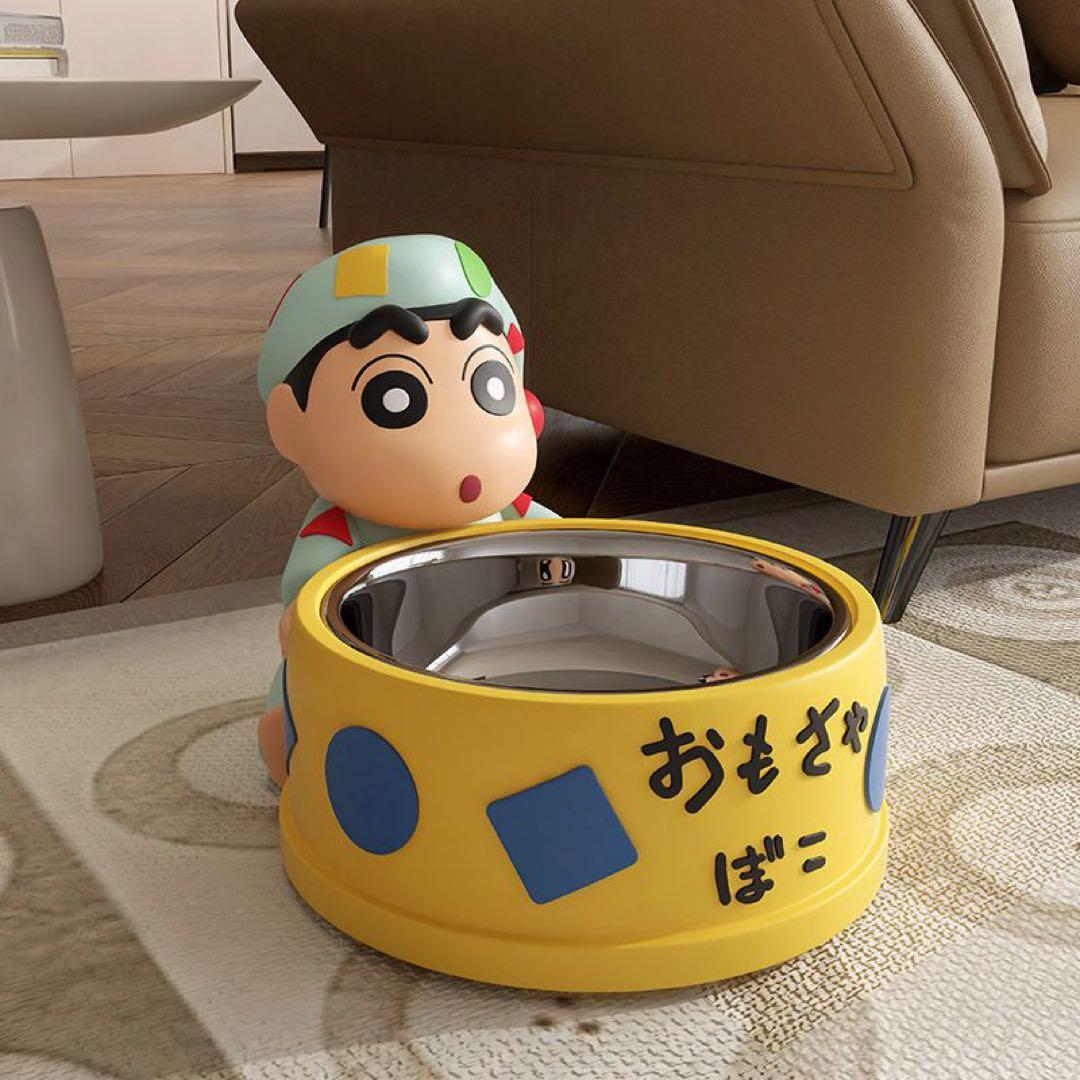 クレヨンしんちゃん 犬用食器 ステンレスボウル付き