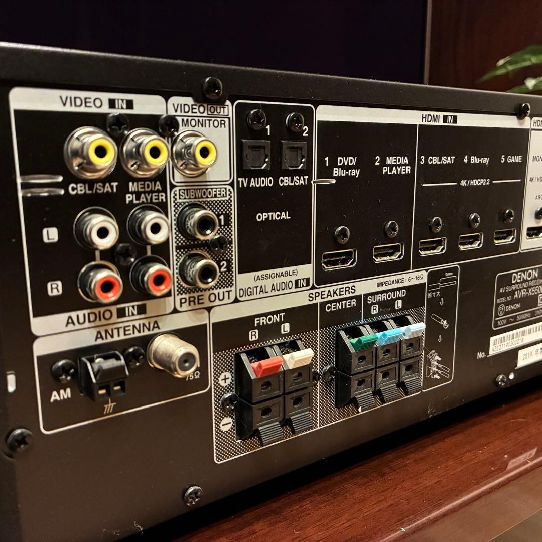 DENON 5.2ch AVアンプ AVR-X550BT【動作確認済】