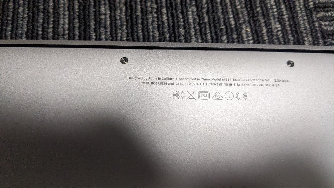 MacBook本体 MacBook A1534 2017