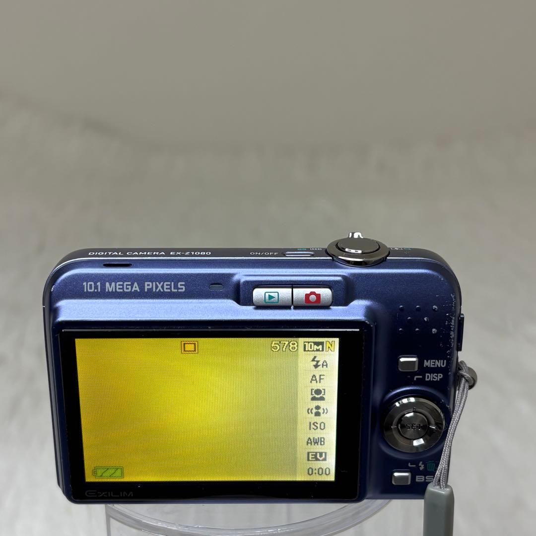 CASIO カメラ　EX-Z1080 SDカード　ブルー コンデジ　動作品