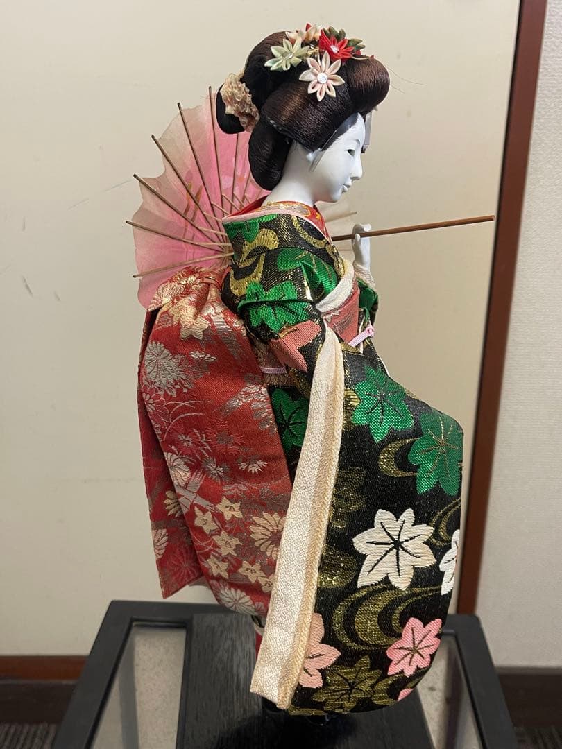和装人形 日本人形 舞妓人形 ケース付き 高さ38cm