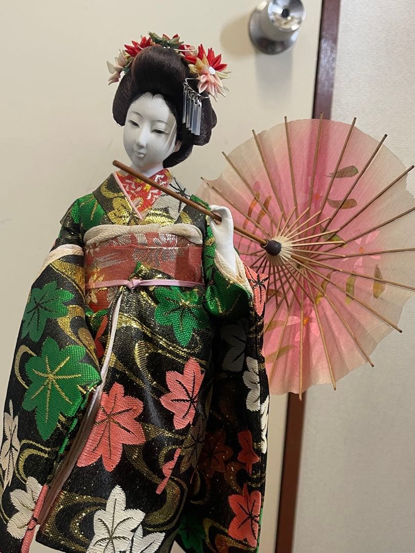 和装人形 日本人形 舞妓人形 ケース付き 高さ38cm