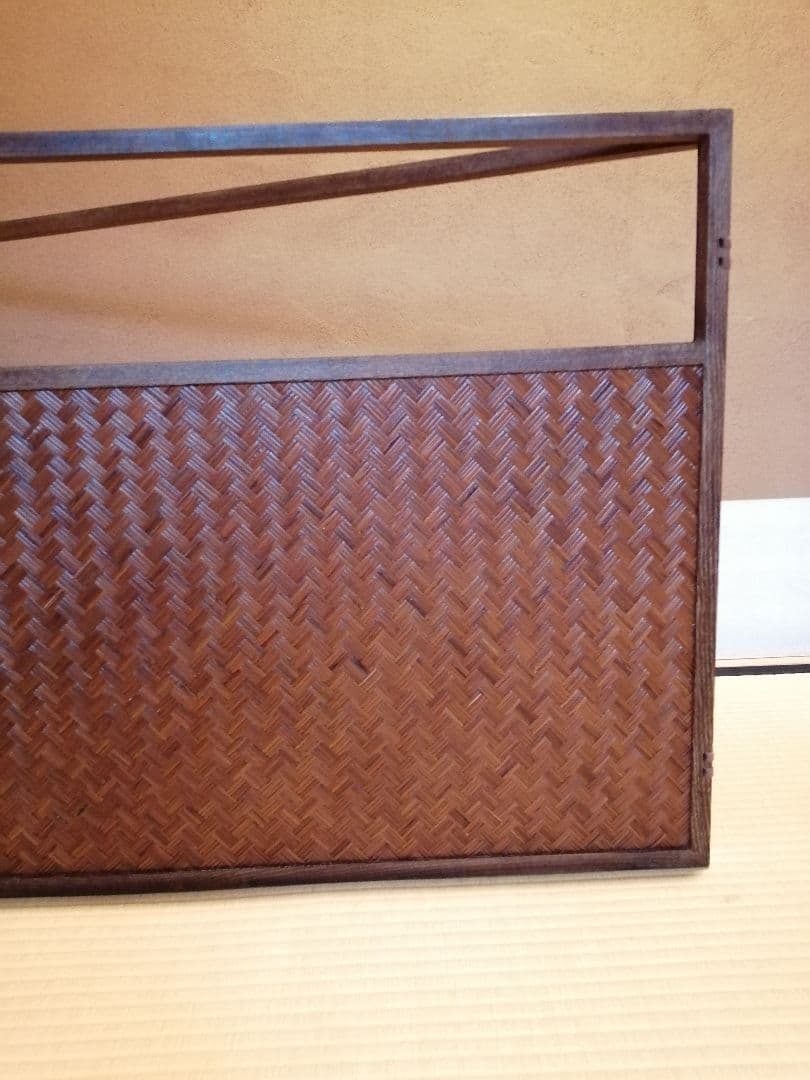 【茶道具】唐松丸紋あじろ風炉先　風炉先屏風　風炉先213