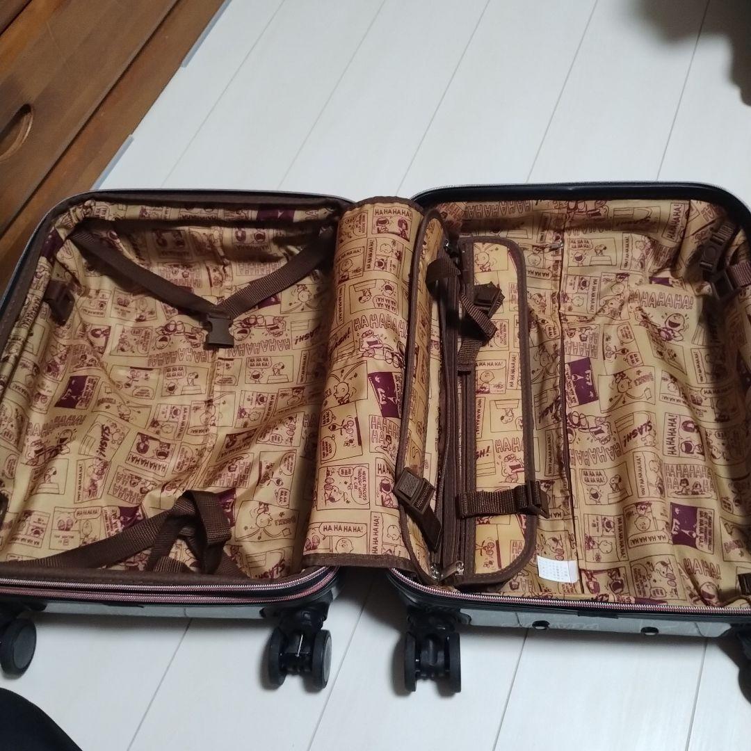 スヌーピー 中型キャリーカート　付属品付き　ブラック　スーツケース　旅行