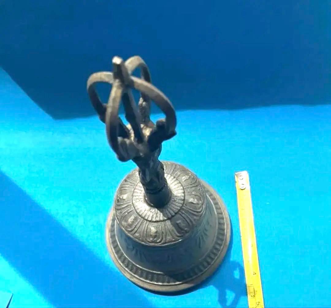 【アジアン雑貨】「響きの良い音色」金剛鈴(中型)タイ北部購入　仏陀モチーフ　新品