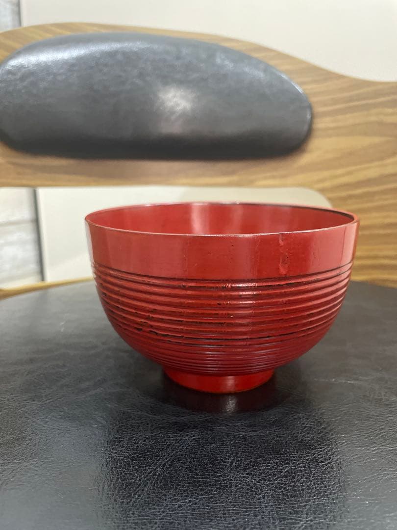 赤い漆器椀 6個セット　大きめ