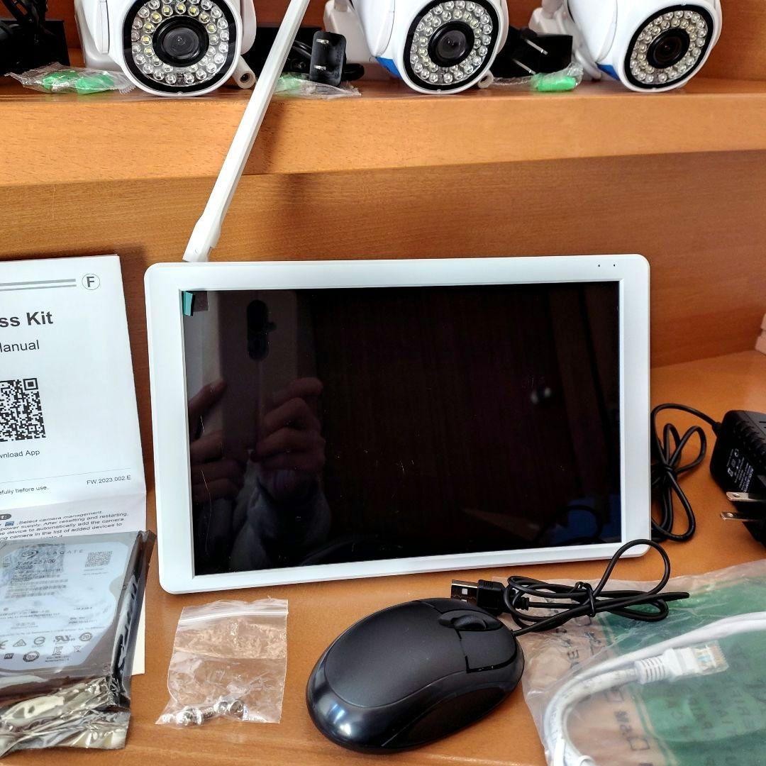 防犯カメラ 4台セット 遠隔監視&動体検知 WiFi NVR レコーダー