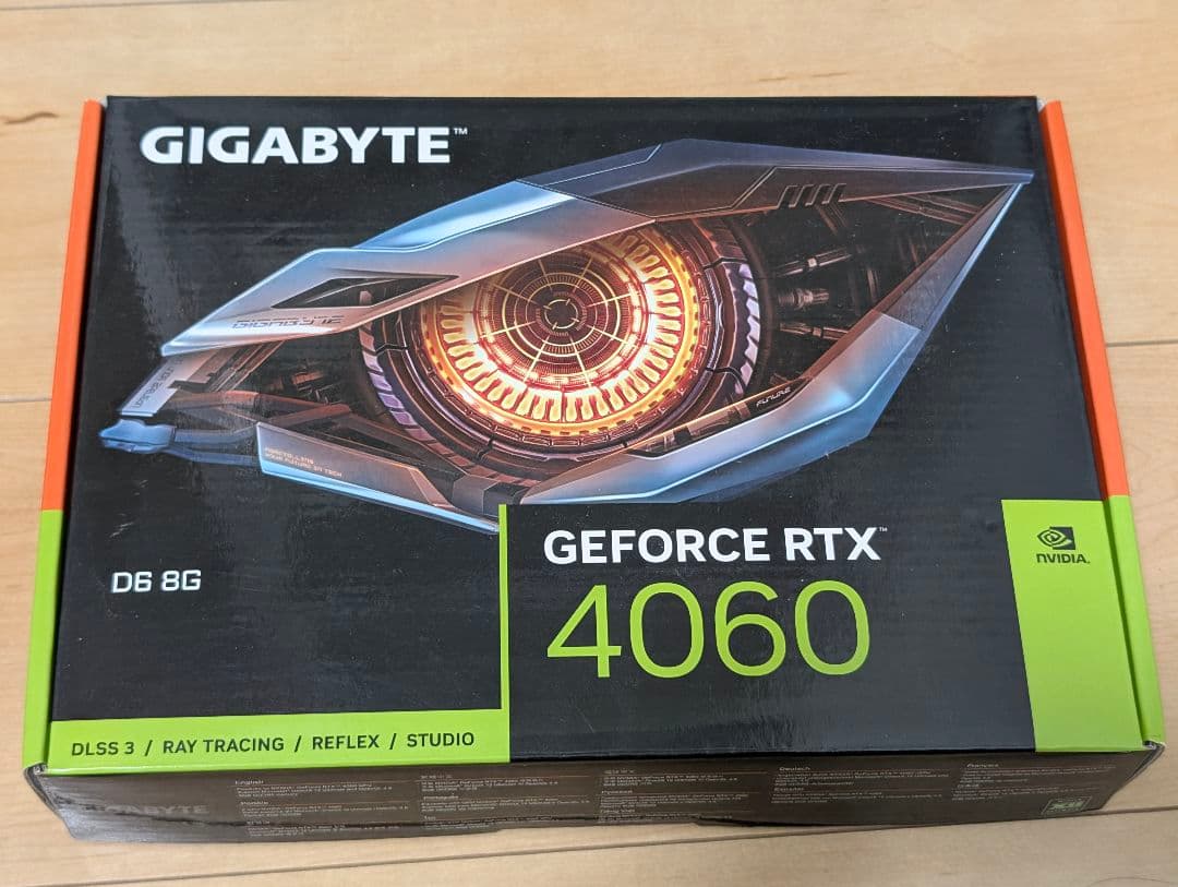 グラフィックボード・グラボ・ビデオカード GeForce RTX4060 8GB GV-N4060D6-8GD