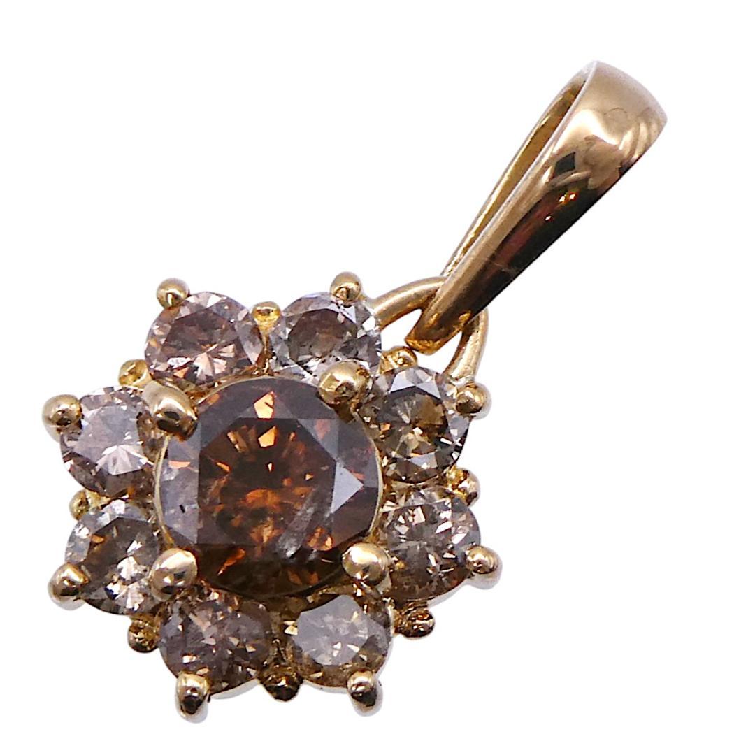 ペンダント K18 ブラウンダイヤモンド1.01ct