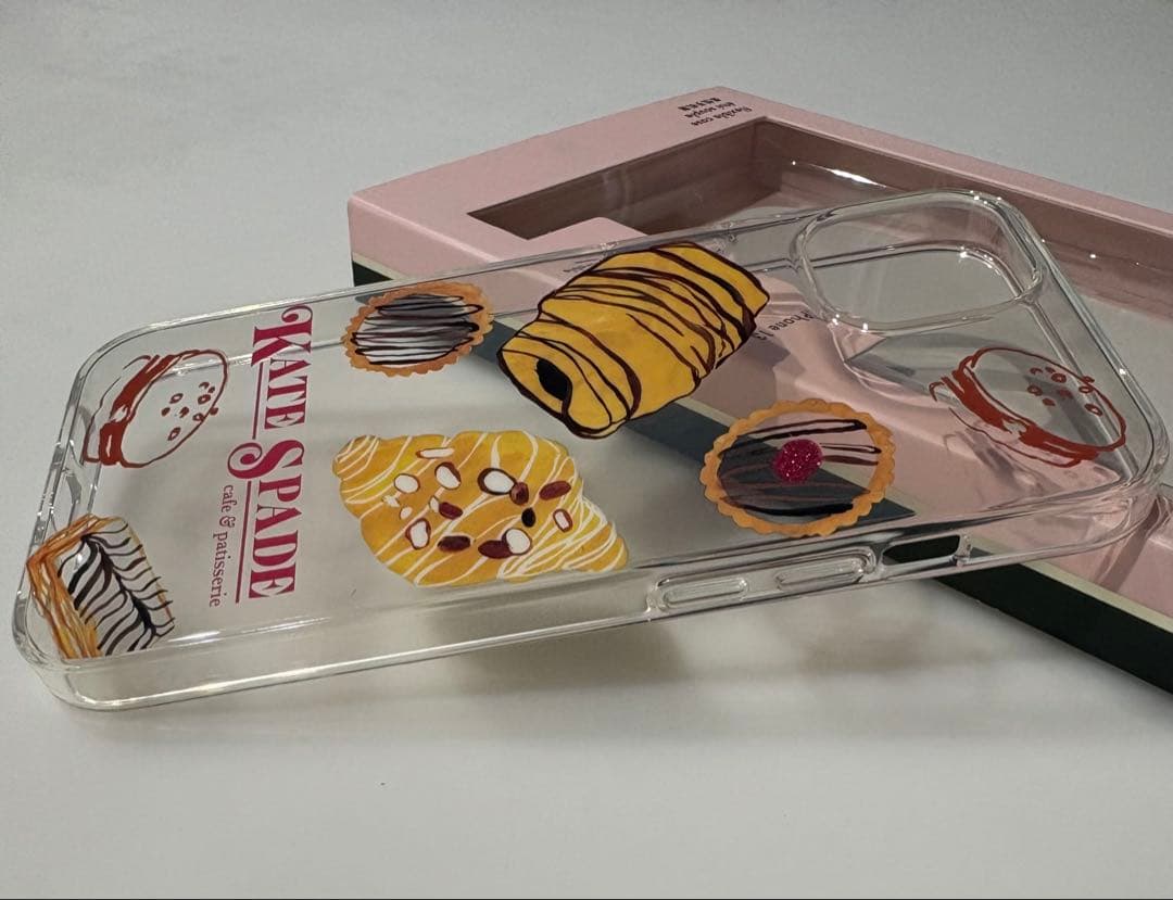 KATE SPADE iPhone13 ケース クリア スイーツ柄