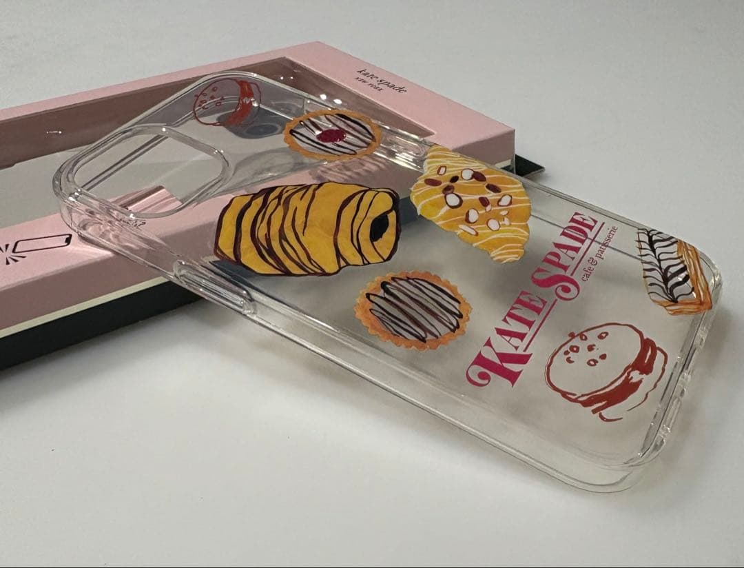 KATE SPADE iPhone13 ケース クリア スイーツ柄