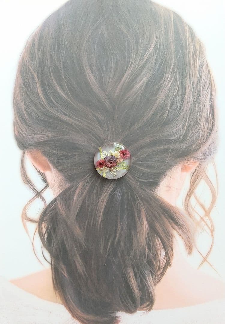137.ハンドメイド レジンヘアゴムorポニーフック