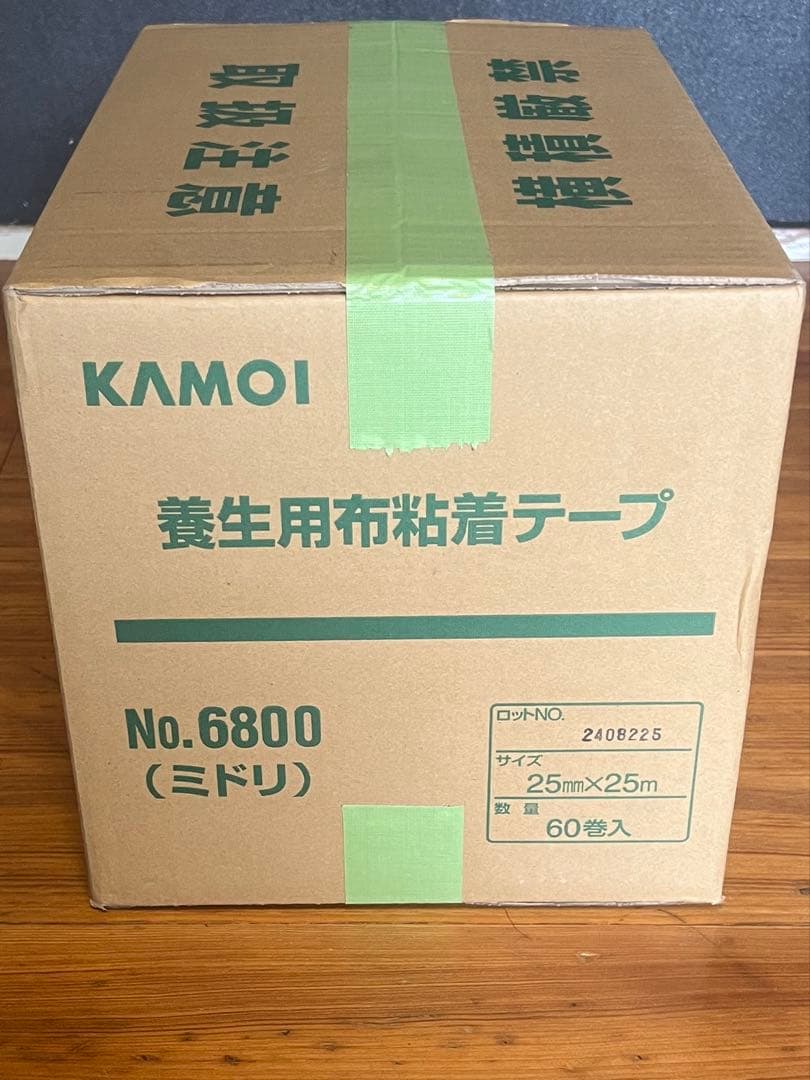 KAMOI養生用布粘着テープＮｏ．6800緑色25㎜×25m60巻入り